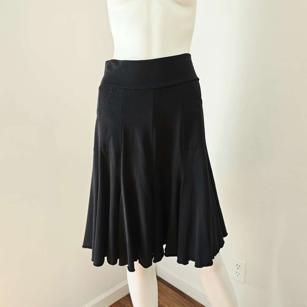 Effies Heart The Seven Year Skirt Black Size XL Panels Pull-On Pockets Retro